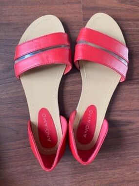 Andiamo Women's Red Slide Sandals